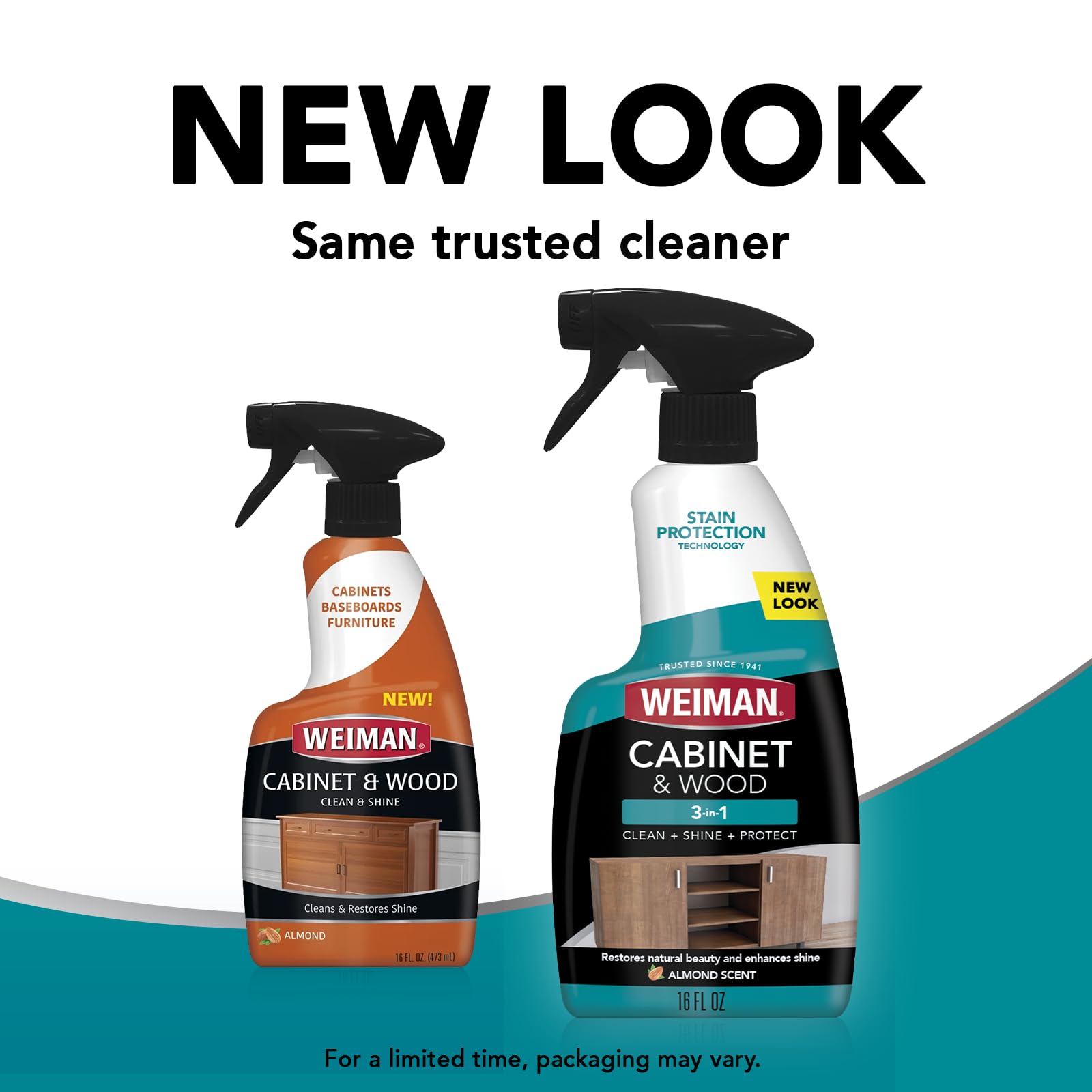 Cabinet paneling cleaner spray by Weiman