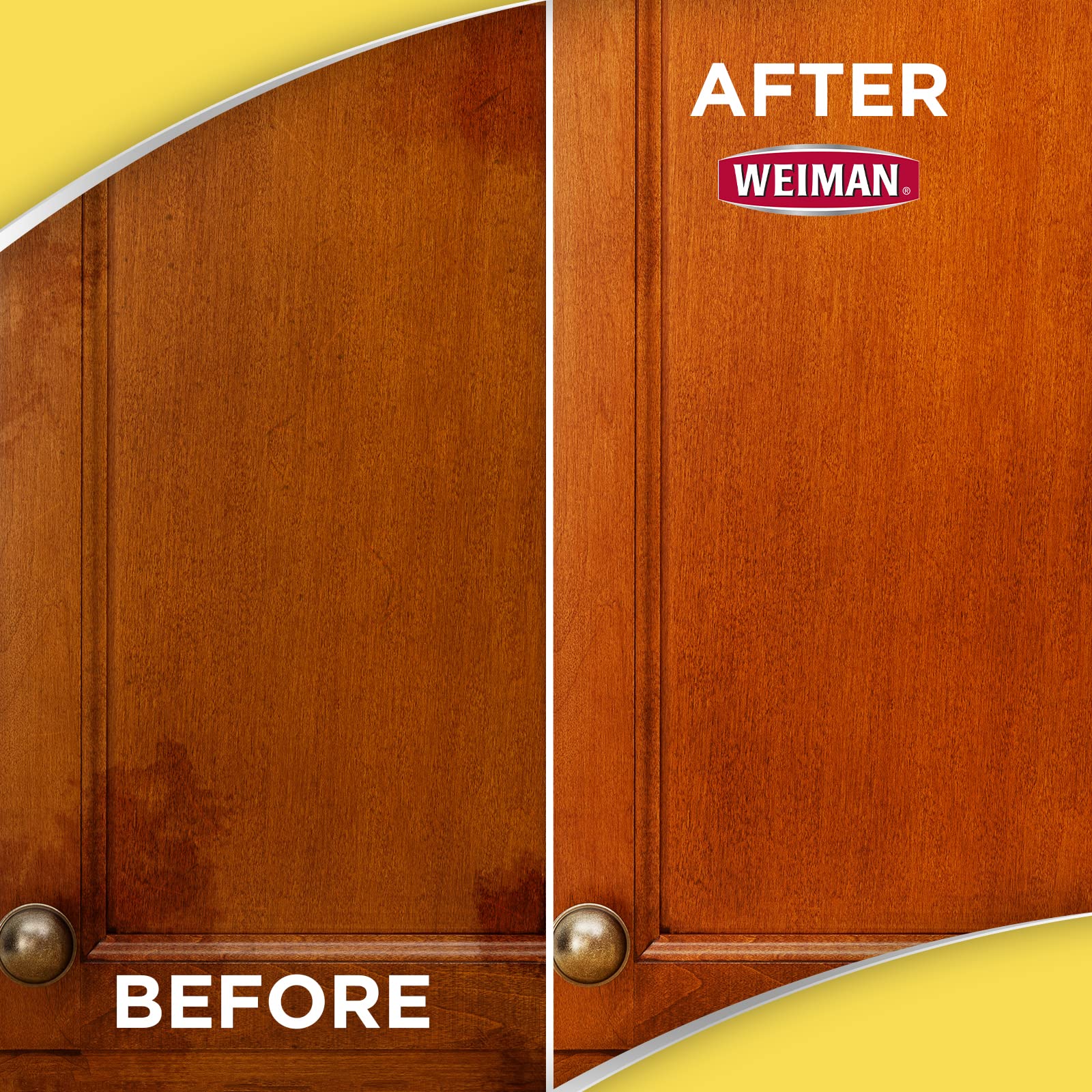 Teak wood and other hardwoods cleaned with Weiman wipes
