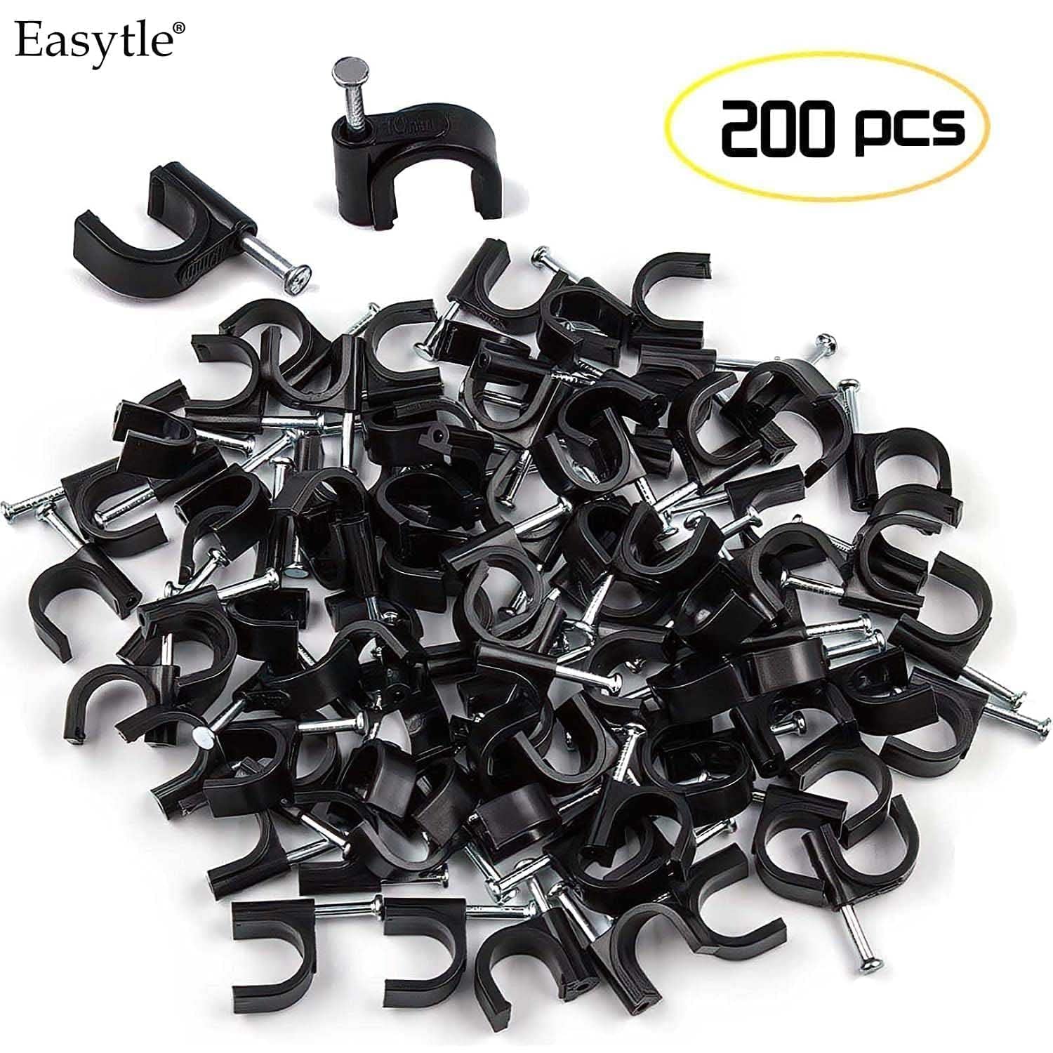 4 mm cable clips black