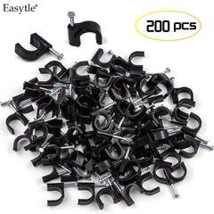 4 mm cable clips black