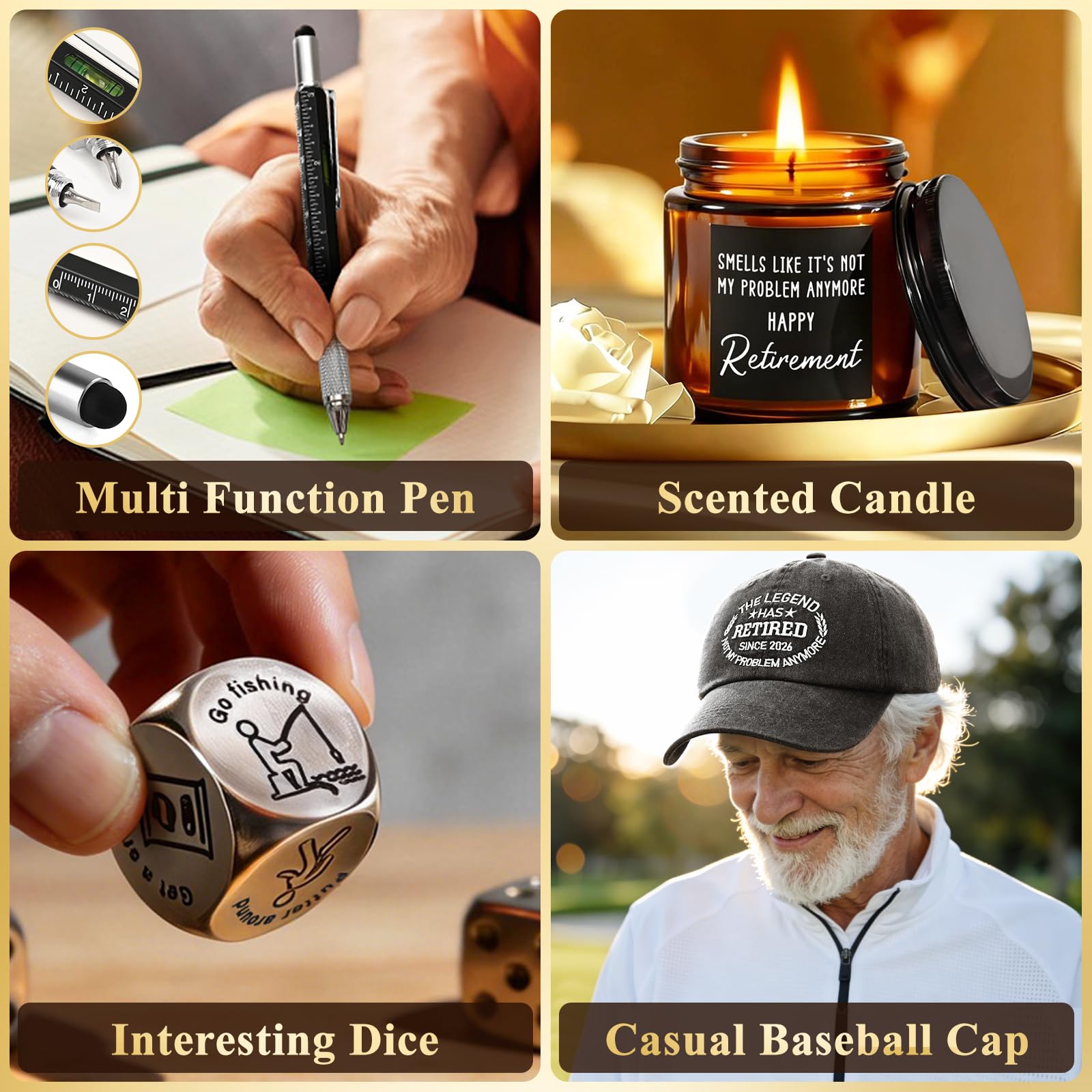 Greeting card included in Cabtnca retirement gifts for men box
