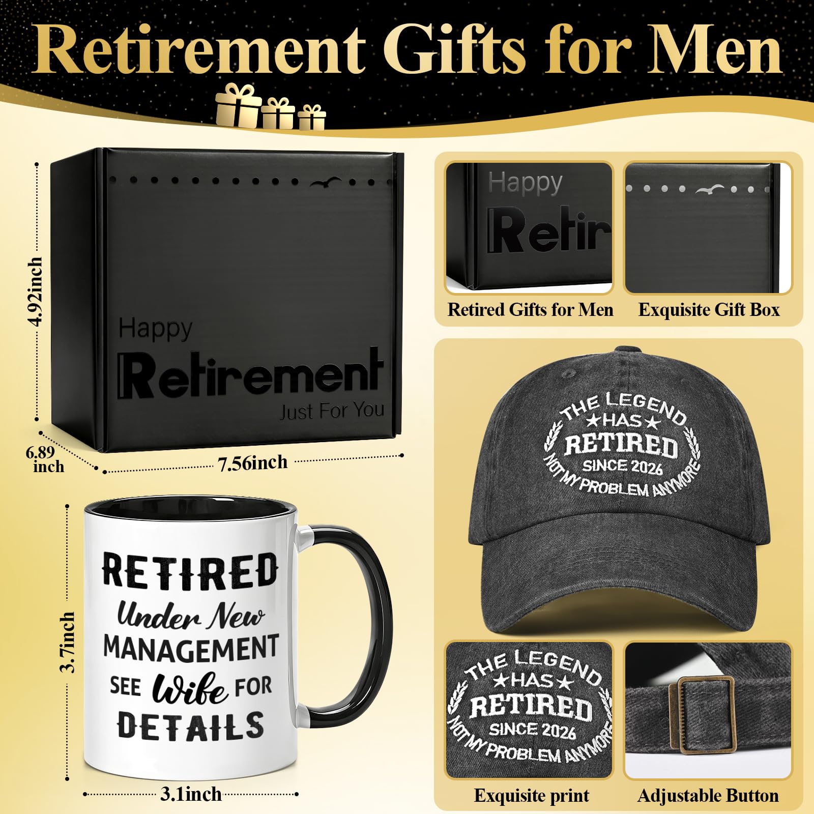 Printed ceramic mug included in Cabtnca retirement gifts for men