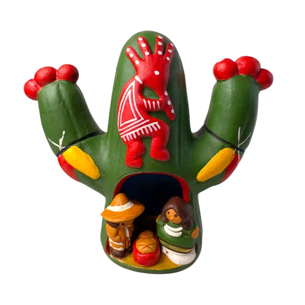 Cactus Nopal Nativity Scene ornament size about 4x5 inches