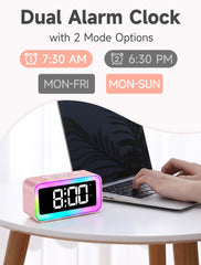 Small size Cadmos alarm clock suitable for bedside or desk