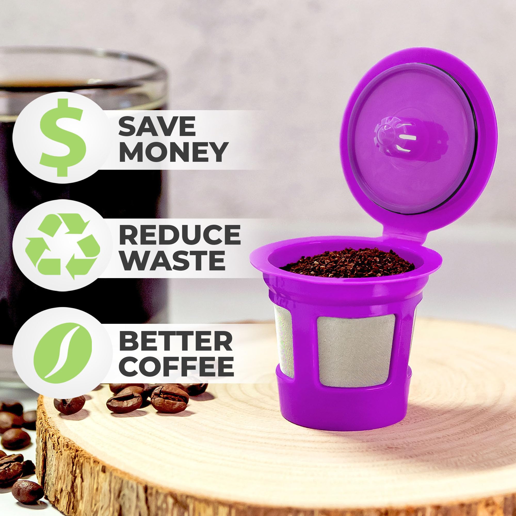 1-stream reusable filter cup compatible with Keurig EZ Scoop