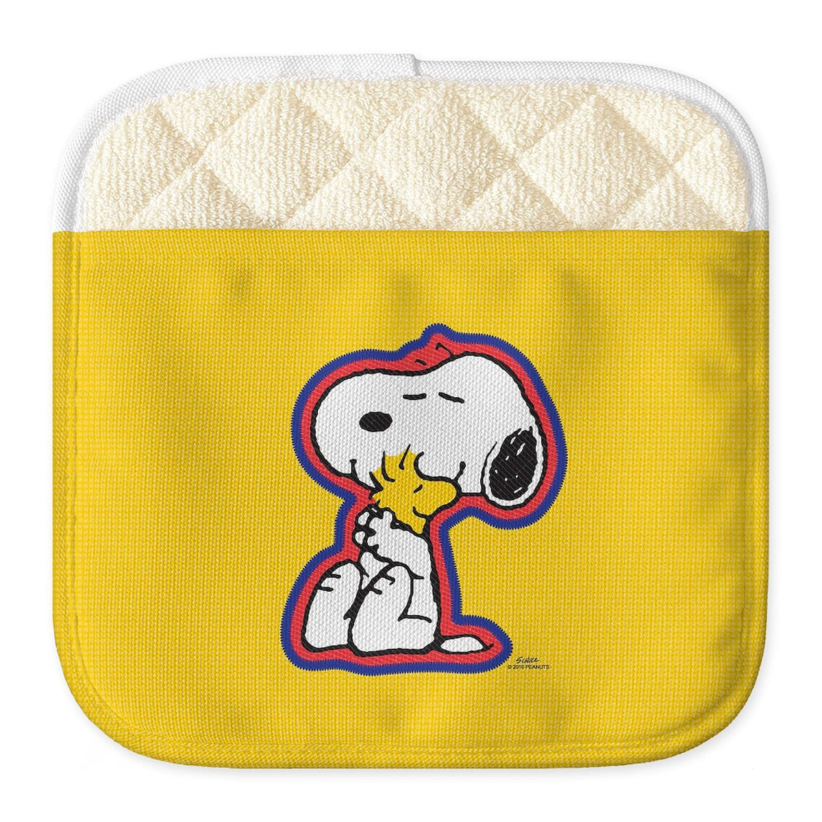 CafePress Peanuts Snoopy Pot Holder 9x9 exterior polyester with cotton terry interior