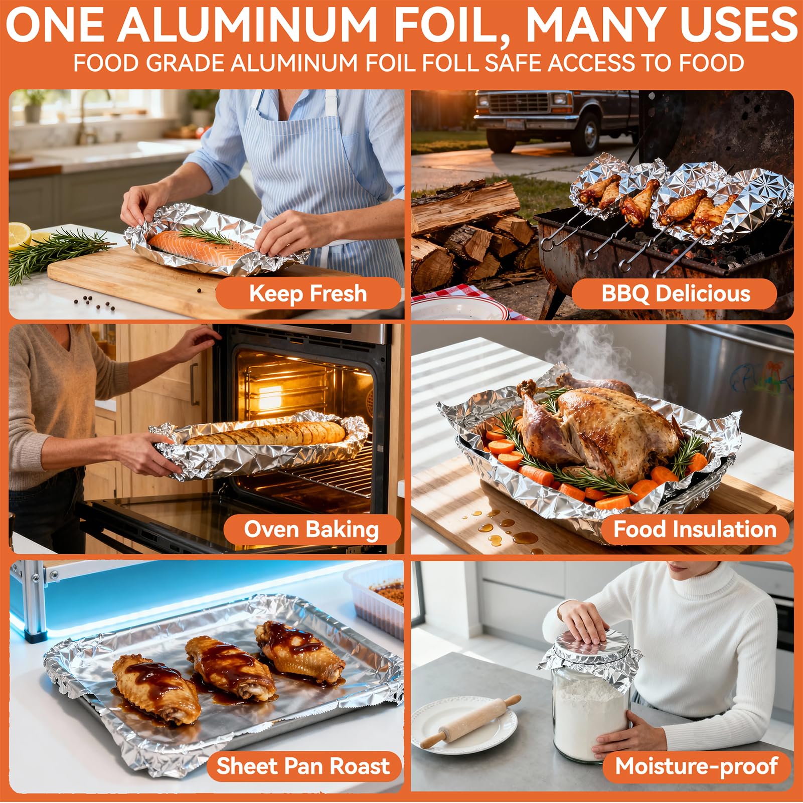 Wrapping and lining baking sheets with foil