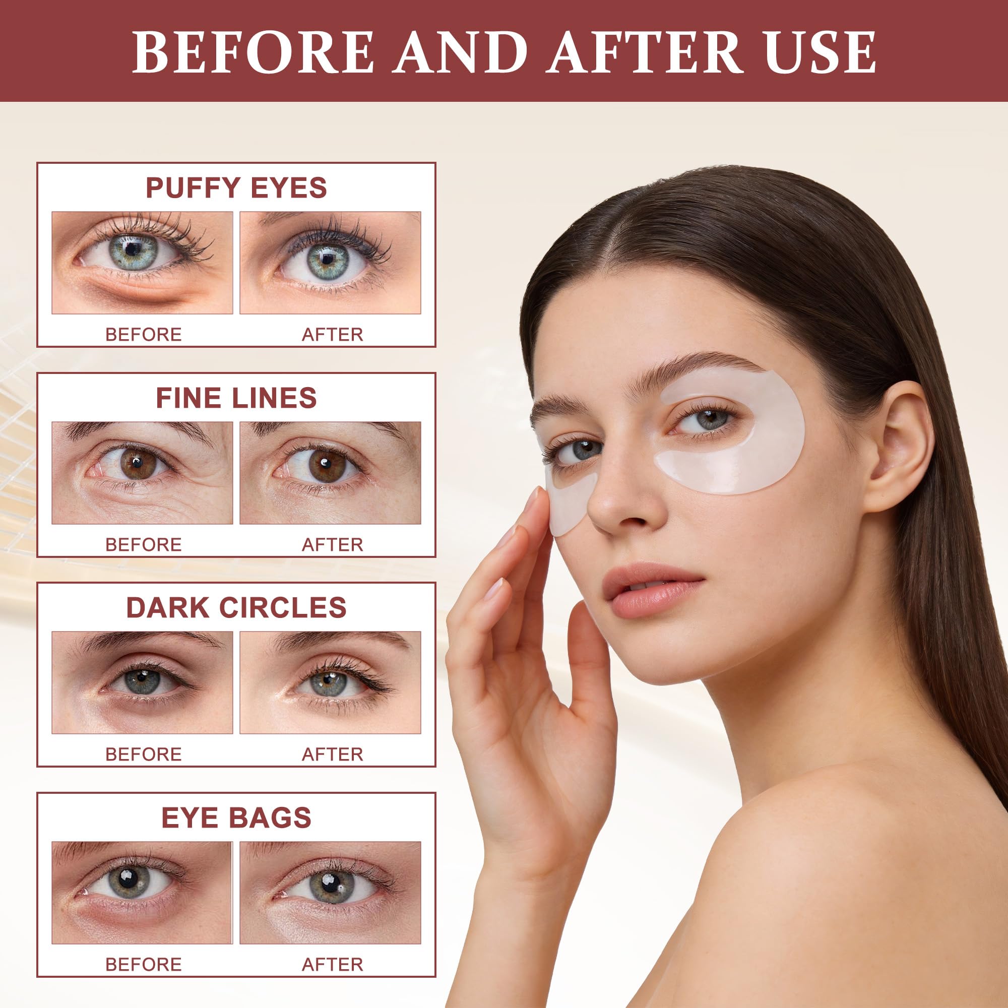Patch containing caffeine and niacinamide for eye care