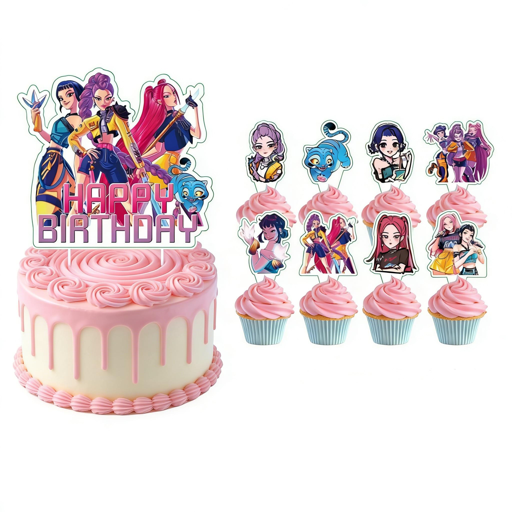 Vibrant birthday party decor set for fans