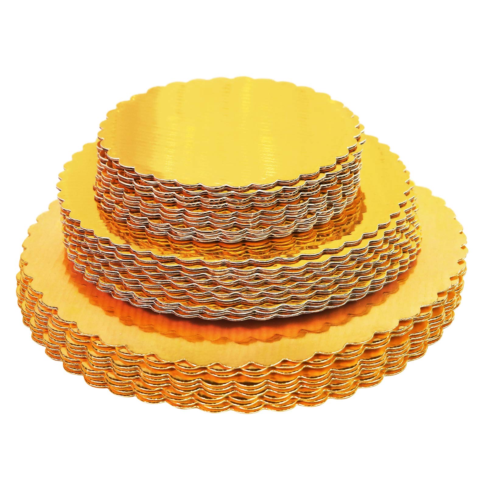 8-inch gold laminated cake board round base