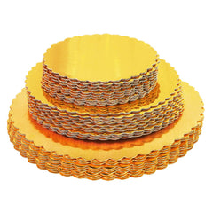 8-inch gold laminated cake board round base