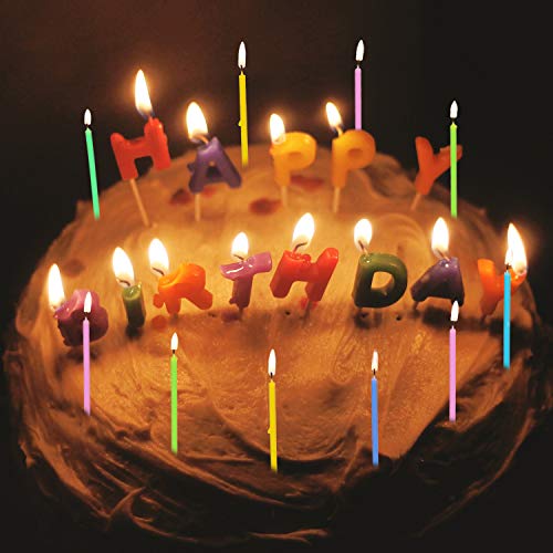Packaging showing 10 boxes of cake candles