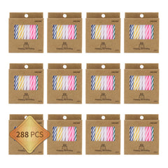 CAKE CODE 288-Count spiral birthday candles bulk pack