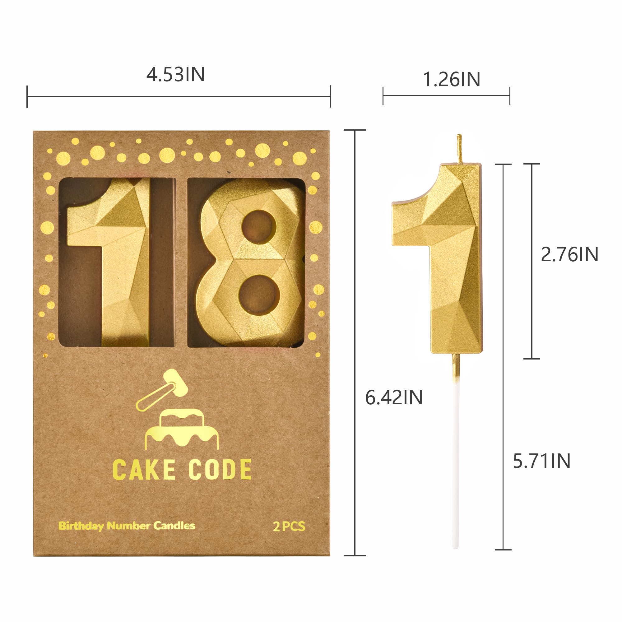 Candle holder included with CAKE CODE 2.76 inch birthday candles
