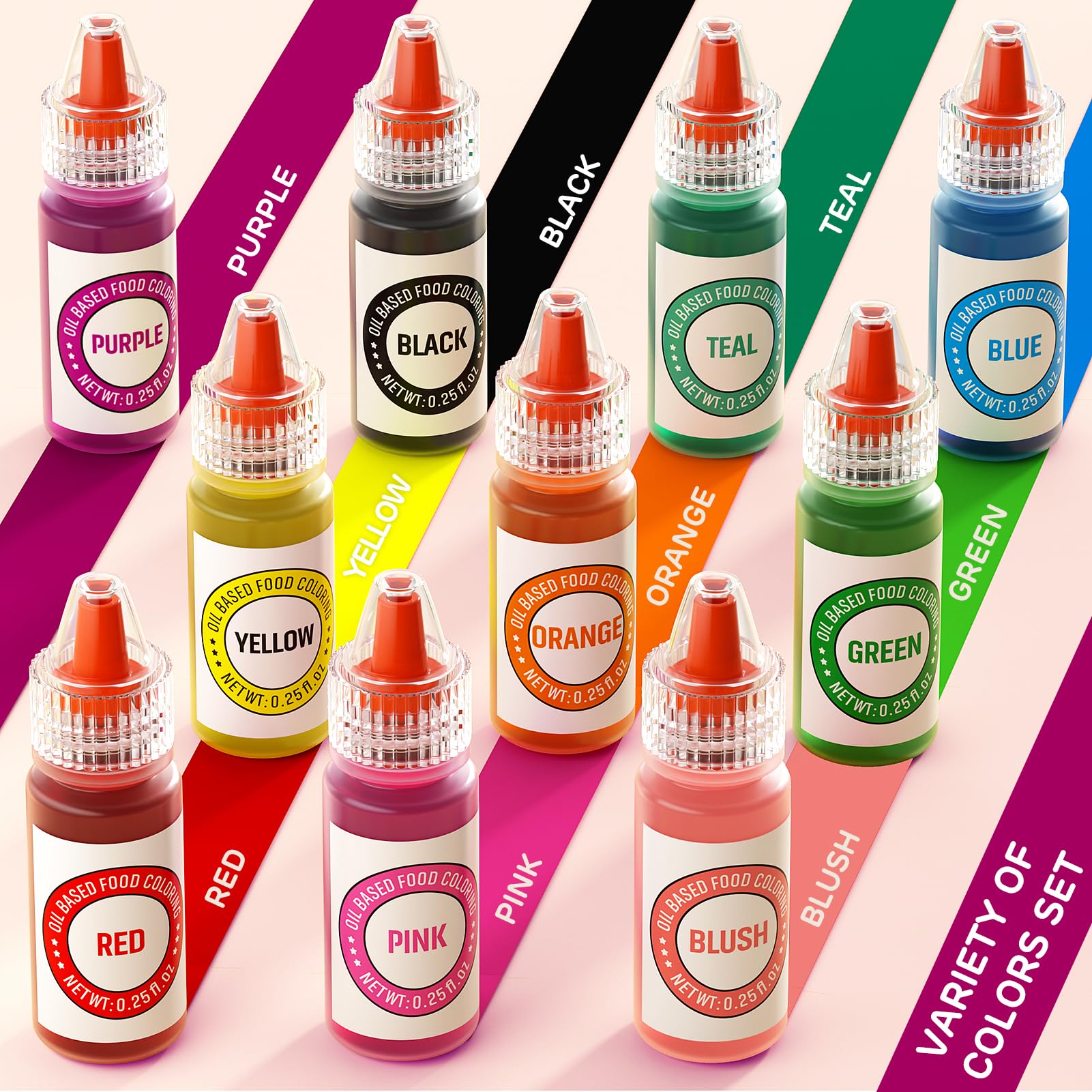Oil-based candy coloring for cakes cookies and frosting