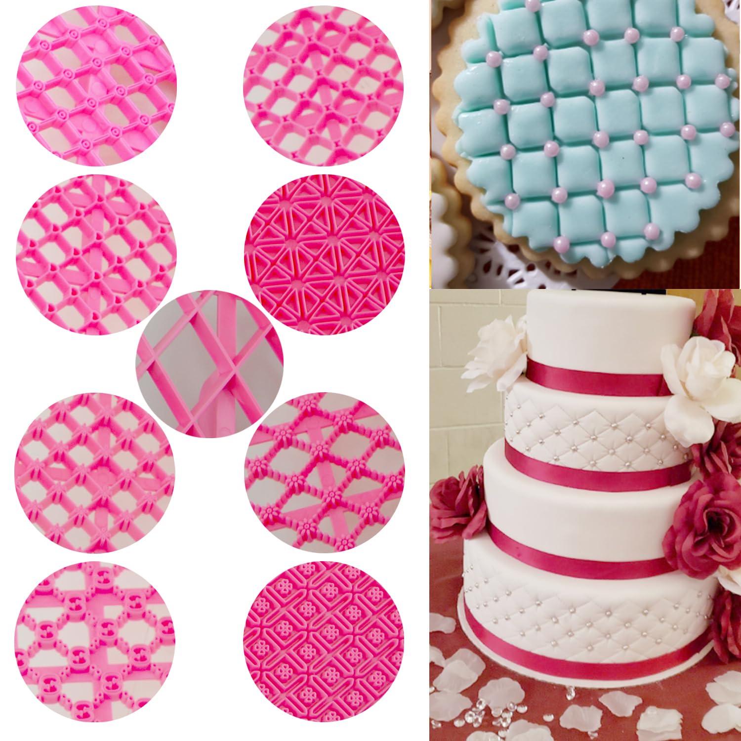 fondant cake mold embossing kit for sugarpaste meizhouer