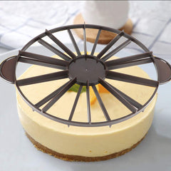 Cake divider and slicer showing 10-12 piece portions