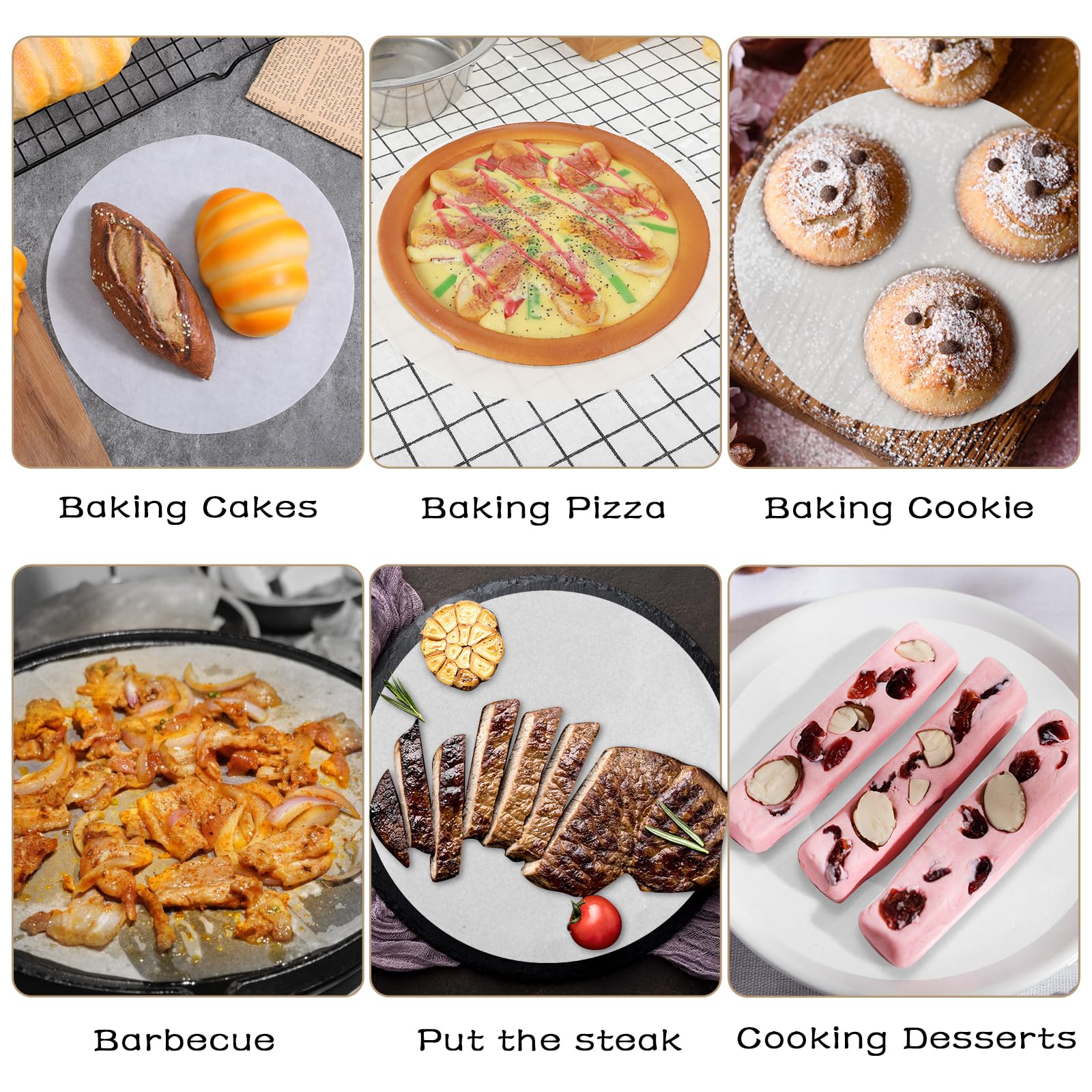 Cake pan liner parchment paper for various pans