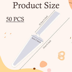 cake server spatula disposable in clear plastic