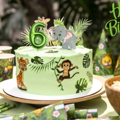 derventa cake topper 2.36-inch green number candle