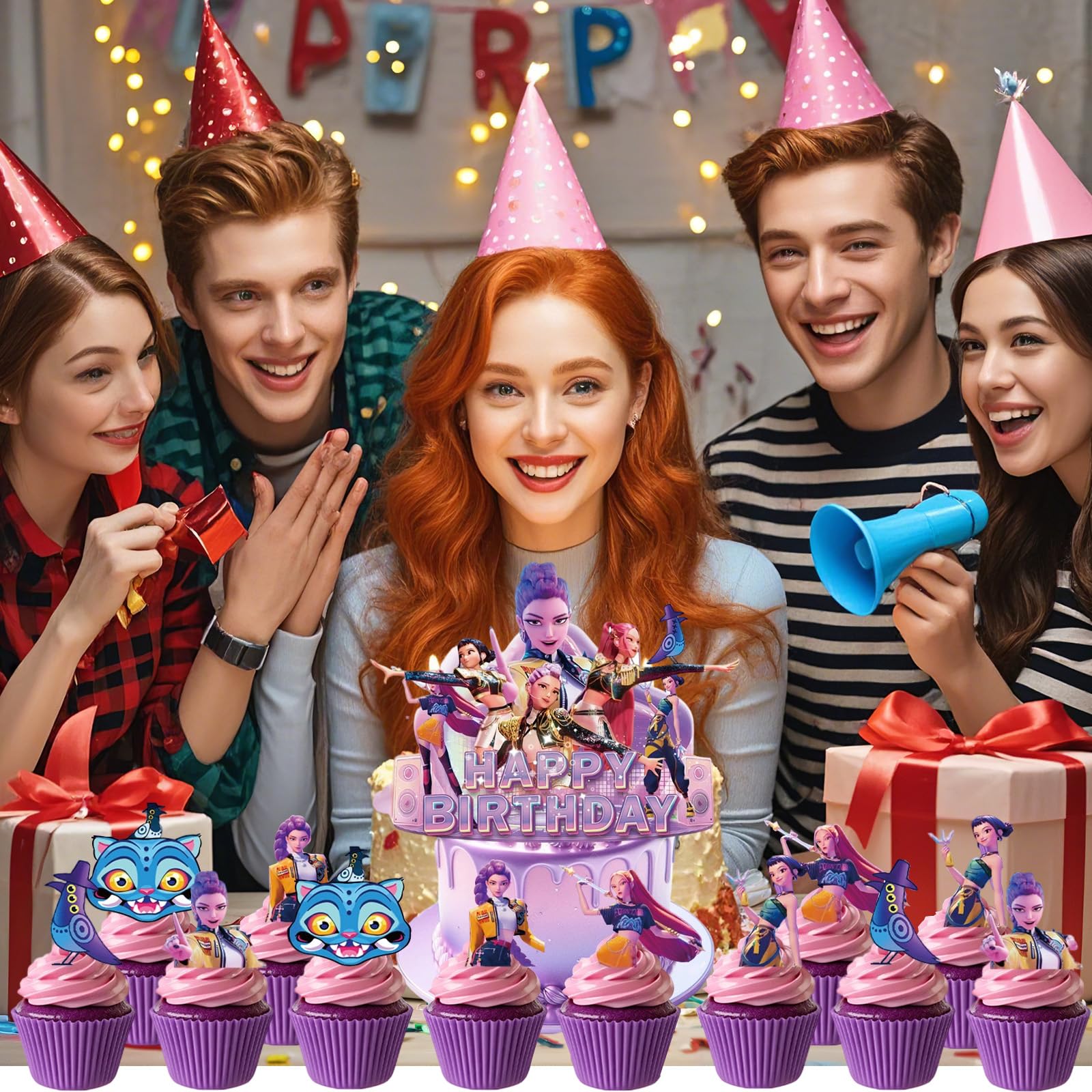 Lightweight paper toppers for cakes and desserts