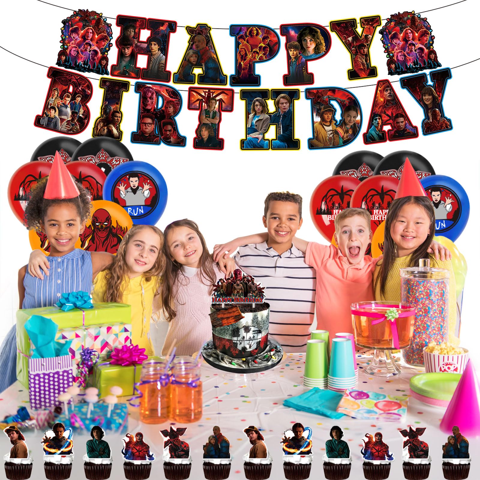 Balloons inflate to 12 inches with banner and toppers