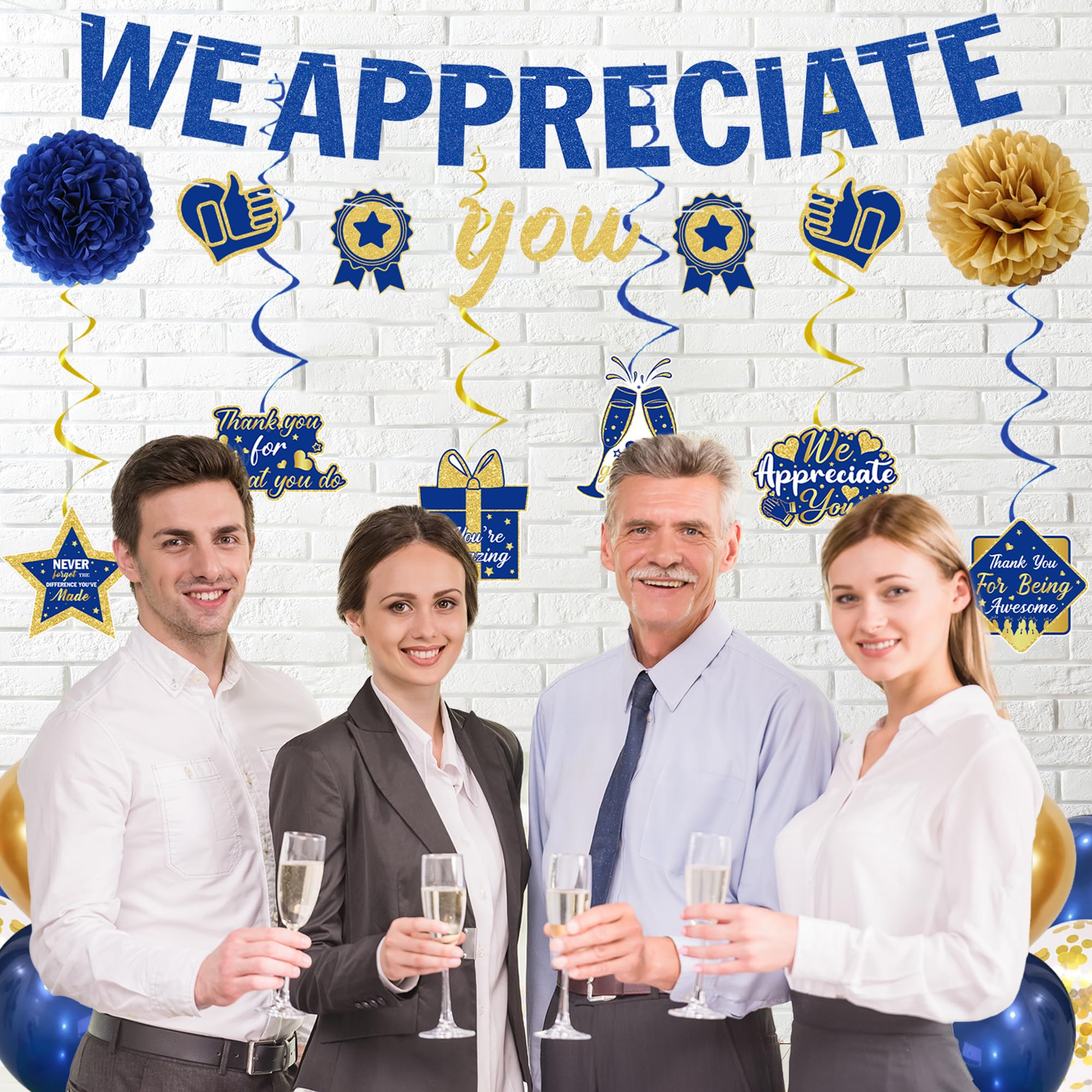 Cake topper with we appreciate you