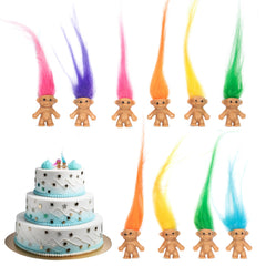 Cake toppers troll dolls for celebrations