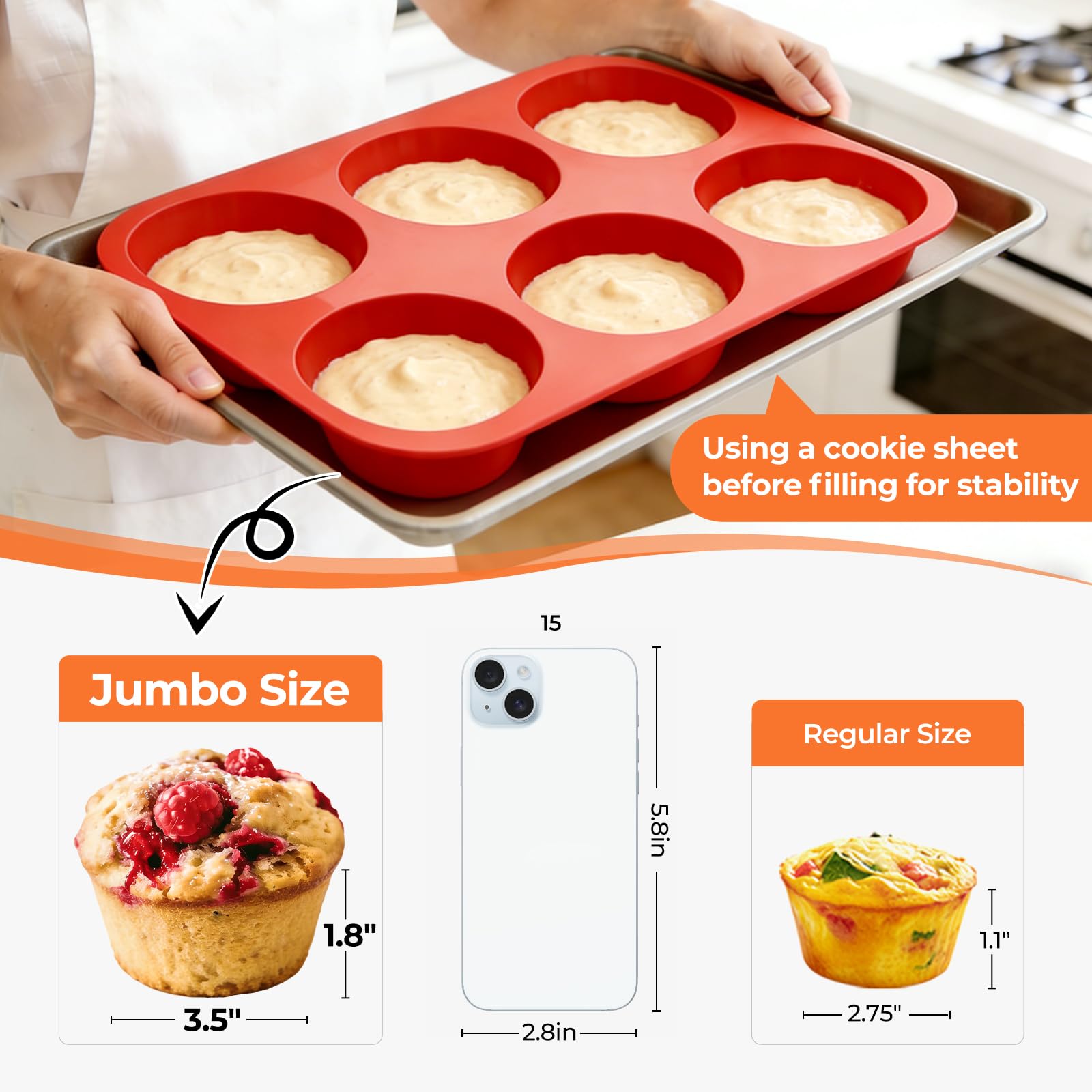 CAKETIME texas muffin pan 3.5 inch cup image