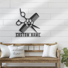 CALCCI Custom Text Metal Sign 10 inch size mounted