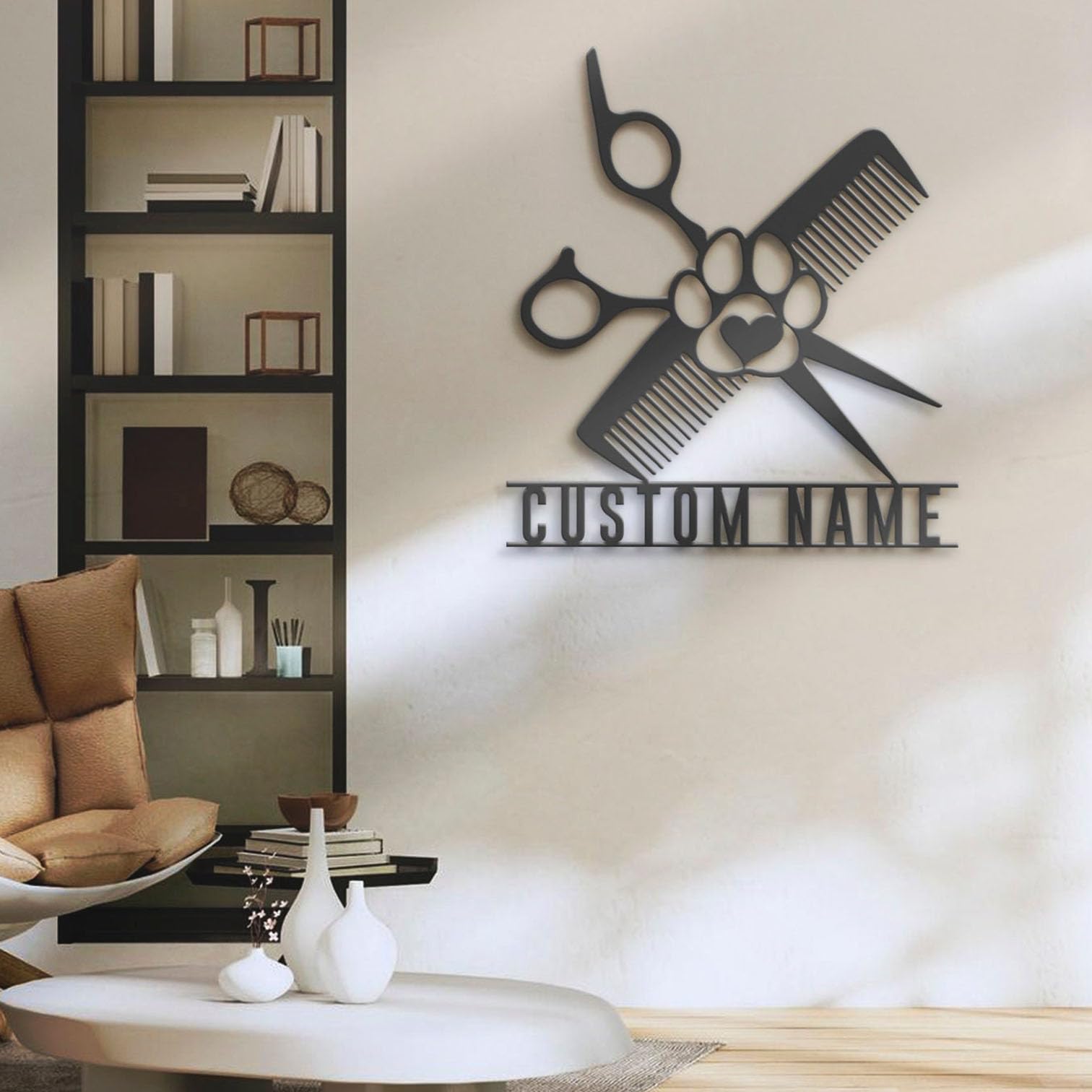 CALCCI Custom Text Metal Sign 14 inch size mounted