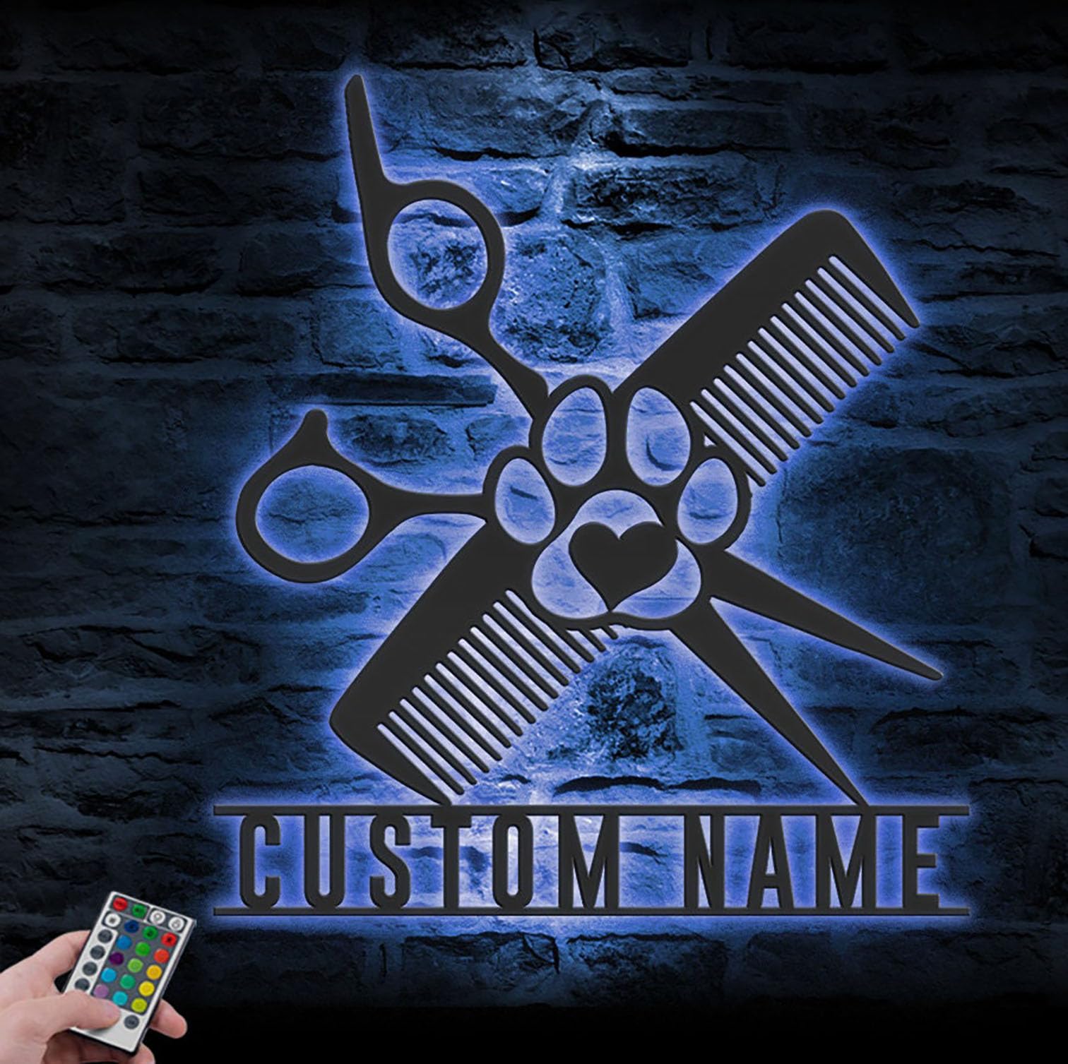 CALCCI Custom Text Metal Sign 8 inch size mounted