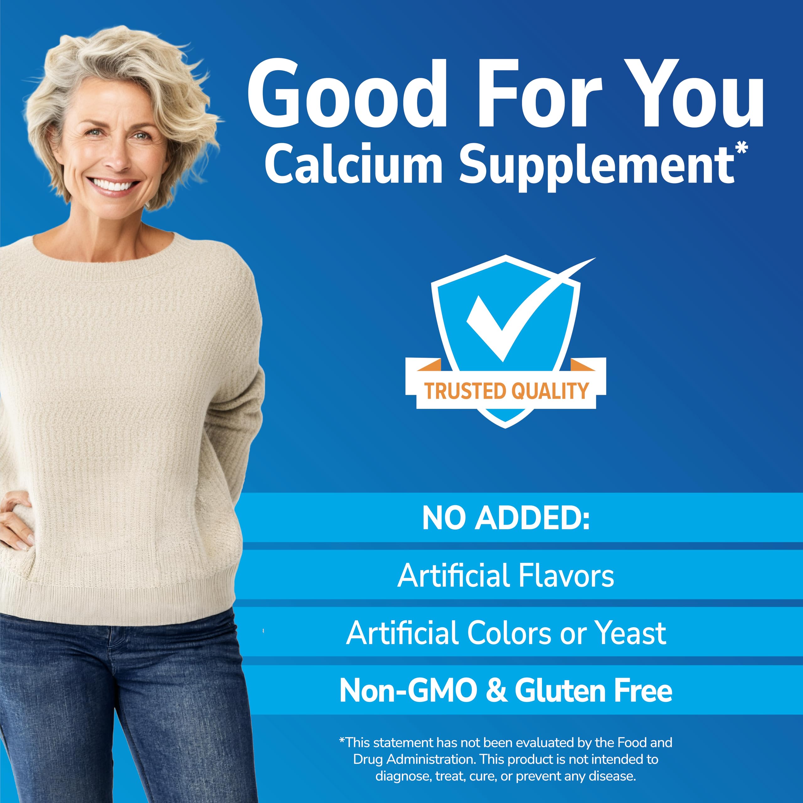 Gluten free calcium citrate caplets packaging