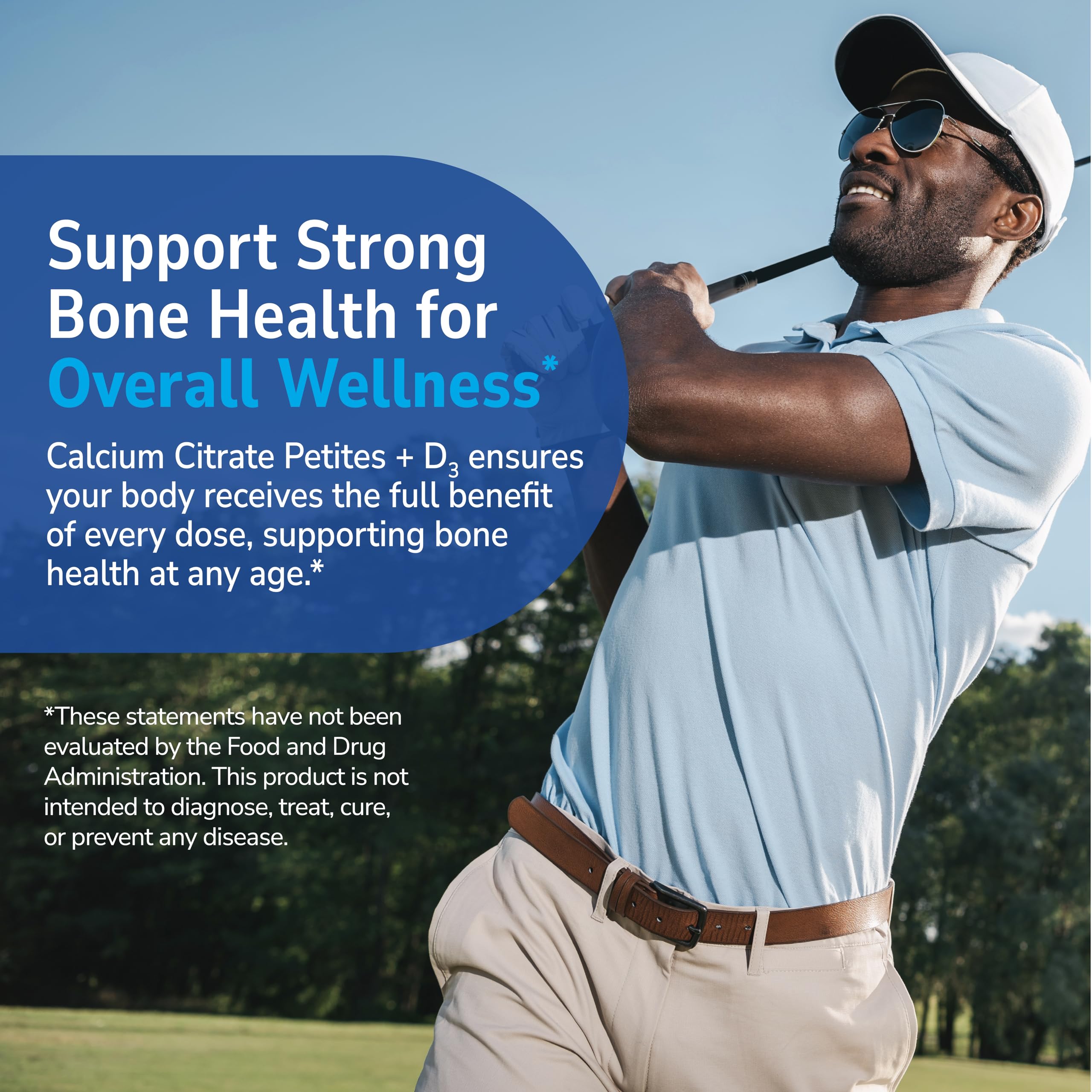 Calcium citrate with vitamin D3 supplement label