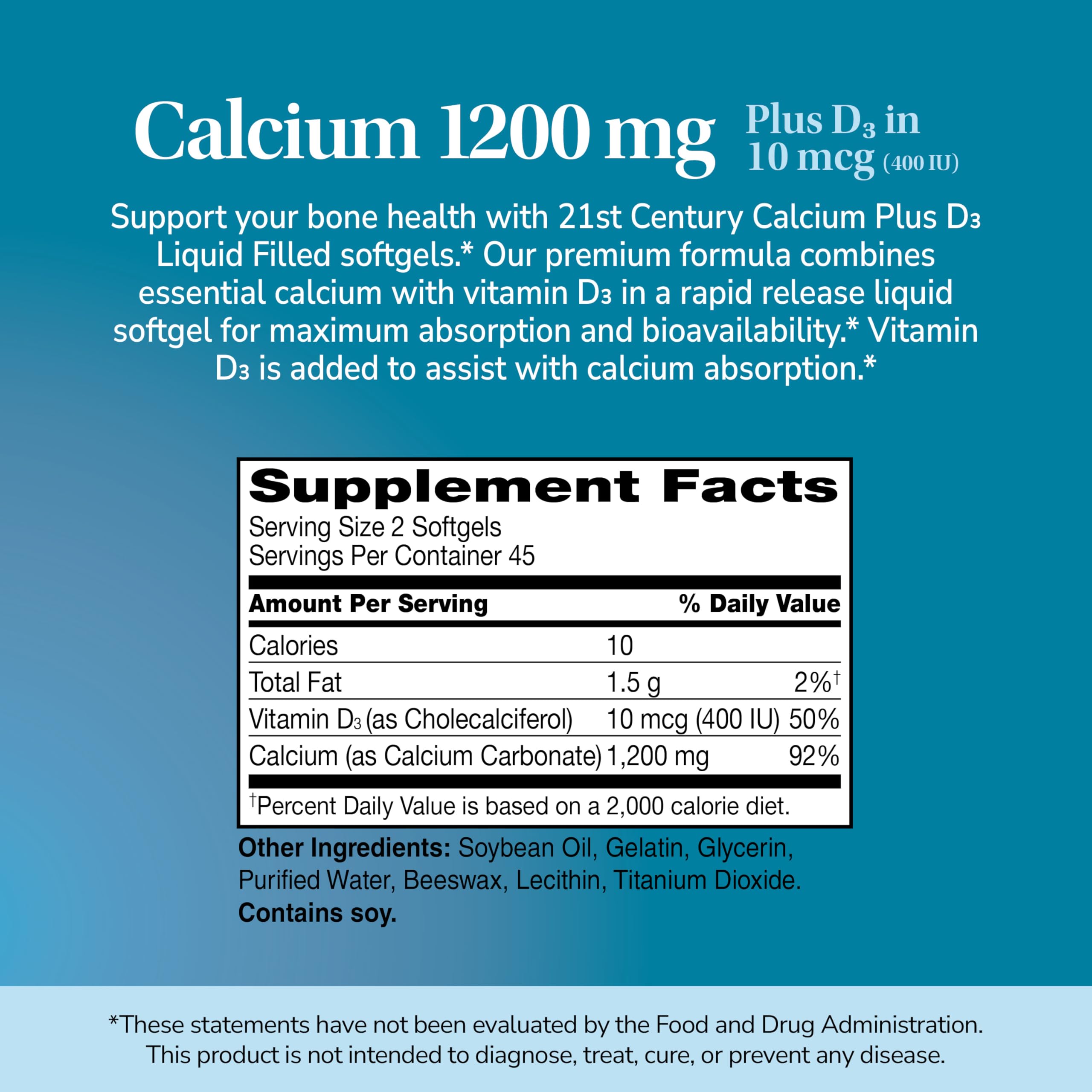 Product detail page image for 21st-century calcium softgels