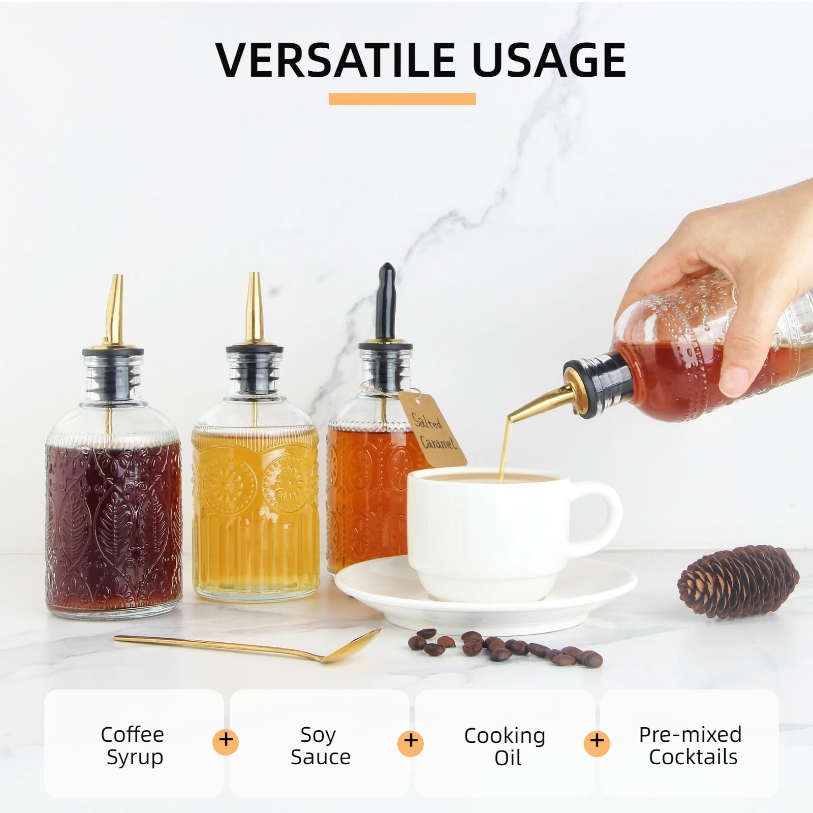 Bottle brush included for cleaning
