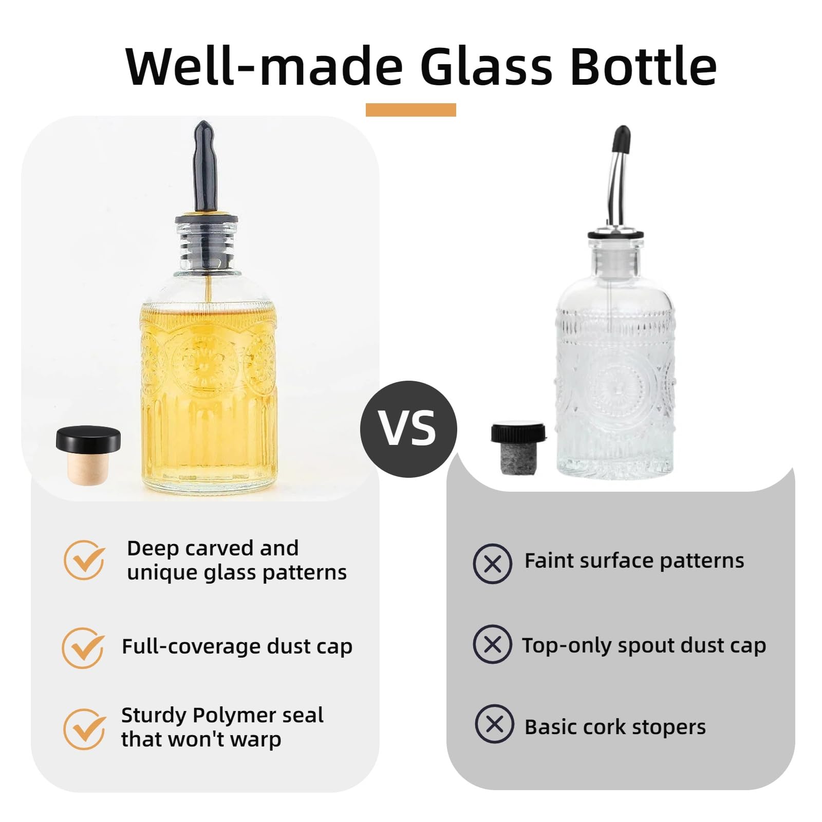 T-shaped stopper corks for sealing syrup bottles