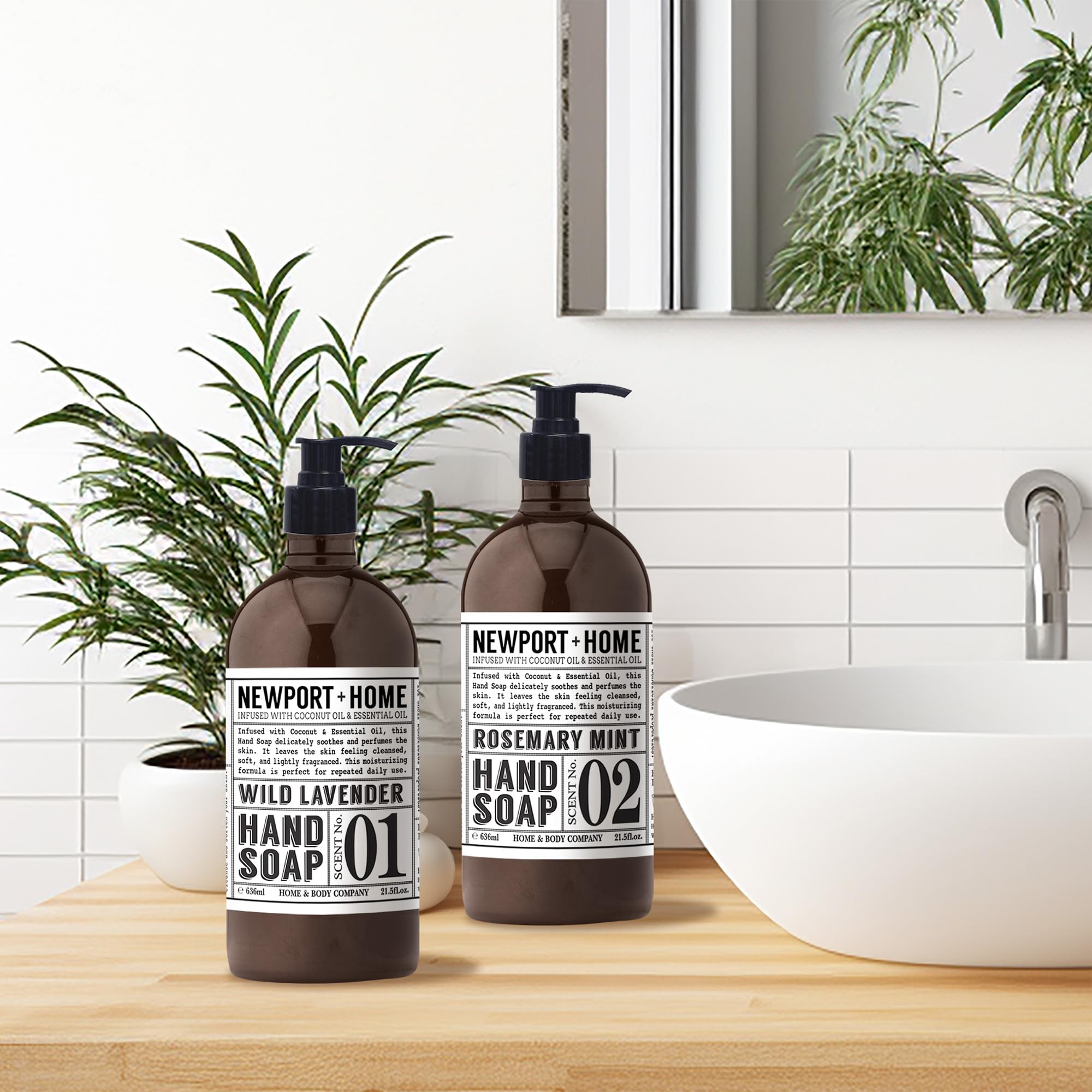 California designed Newport Home Hand Soap 21.5 oz set4