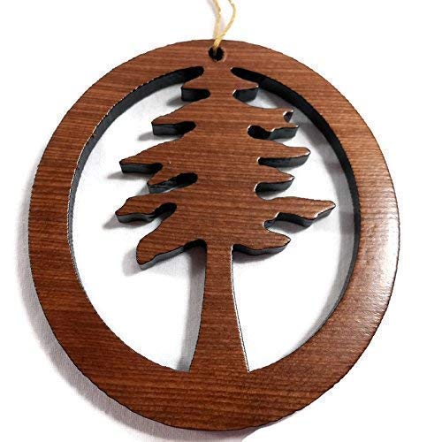 California Redwood ornament showing natural grain variation