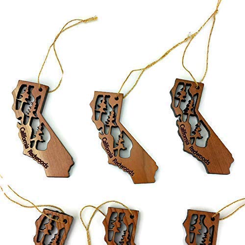 California state Christmas ornament ready to hang