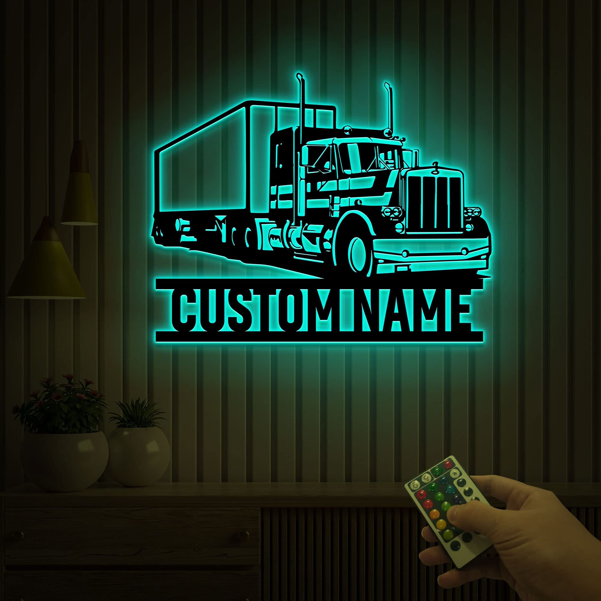 CALILI Custom Name With Led Light 24 inch metal sign