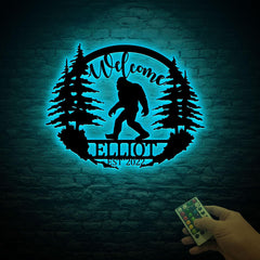 CALILI custom name LED sign 12 inch size metal wall art