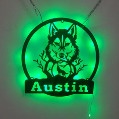 CALILI custom wolf wall art LED sign