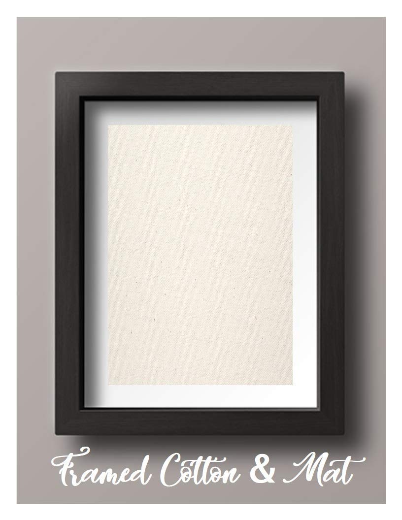 Framed print option shown with black frame for Call Me Dad burlap or cotton print