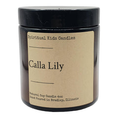 Calla Lily Soy Candle 4oz glass jar with cotton wick