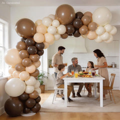 Khaki balloons with mixed sizes for arch decoration