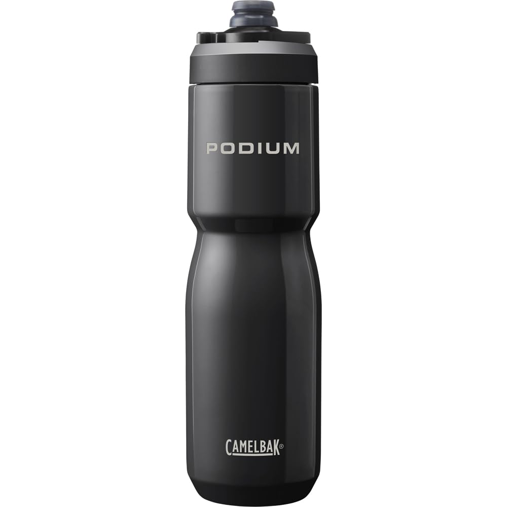 CamelBak Podium Water Bottle 22oz Black secured in a bike cage