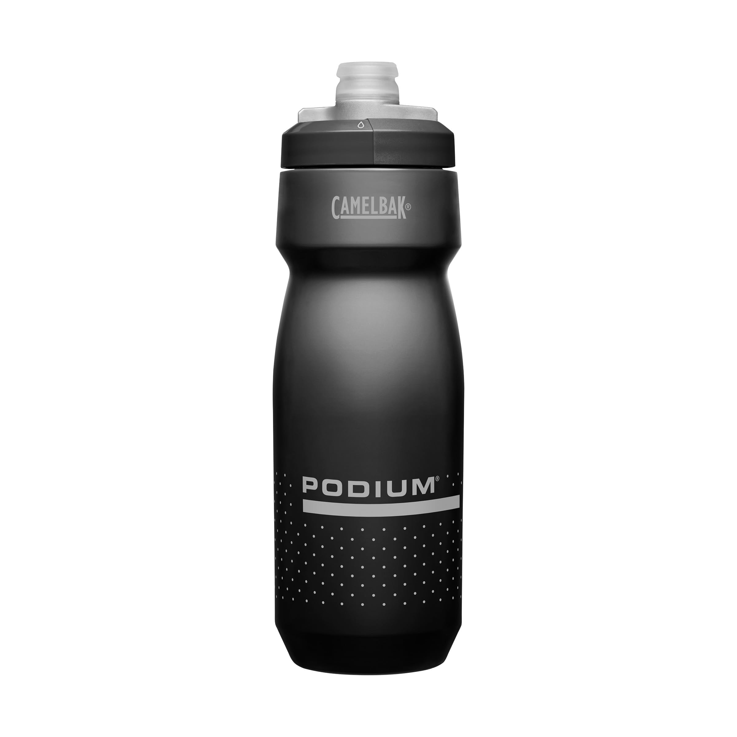 CamelBak Podium Water Bottle 24oz black cycling bottle in cage