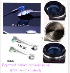Camera lens coffee mug with retractable lid
