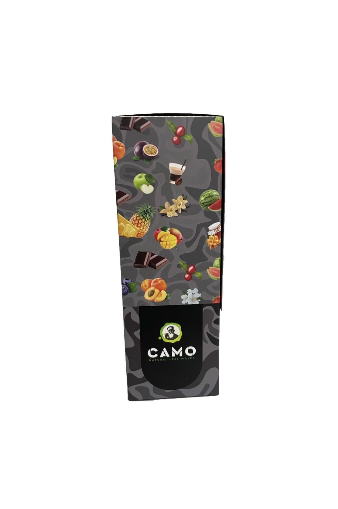 No nicotine and no tobacco CAMO Wraps Afghan Natural Leaf Wraps packaging